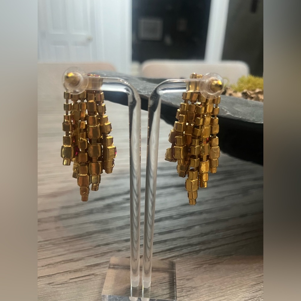 Elizabeth Cole Bette Earrings in Pink - Picture 7 of 7